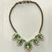 J. Crew Jewelry | J. Crew Turquoise Beads With Clear Backing Statement Necklace | Color: Blue/Green | Size: Os