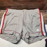Adidas Shorts | Adidas Womens Gray Essentials Americana 3-Stripes Active Shorts Plus Sz 1x New | Color: Blue/Silver | Size: Xl