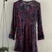 American Eagle Outfitters Dresses | American Eagle Purple Paisley Long Bell Sleeve Dress (Xxs) | Color: Pink/Purple | Size: Xxs