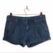 American Eagle Outfitters Shorts | American Eagle | Pleated Denim Short Shorts Dark | Color: Blue | Size: 4