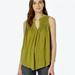 Free People Tops | Free People Smocked Tank Top Women’s Size Xs Linen Blend V-Neck Sleeveless Boho | Color: Green | Size: Xs