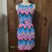 Lilly Pulitzer Dresses | Lilly Pulitzer Kirkland Chevron Hearts A Flutter Dress | Color: Blue/Pink | Size: 00