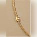 Anthropologie Jewelry | Anthropologie 14 K Gold Plated Monogram Chain Necklace Letter E | Color: Gold | Size: 18”(Letter S)