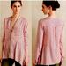 Anthropologie Tops | Anthropologie Maeve Laiken Pullover Button Up Popover Shirt Top Blouse 0 Xs Pink | Color: Cream/Pink | Size: 0