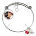 Disney Accessories | Disney 100 Anniversary Mickey Mouse Charm Bracelet | Color: Red/Silver | Size: Adjustable
