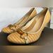 Gucci Shoes | Gucci Basket Weave Business Heels | Color: Cream/Tan | Size: 9