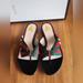 Gucci Shoes | $595 Brand New 100% Auth Gucci Women's Red/Green Web Thong Sandals | Color: Green/Red | Size: Various