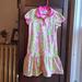 Lilly Pulitzer Dresses | Lilly Pulitzer Size 7/8? Signature Pink And Green Polo Dress W Short Sleeves | Color: Green/Pink | Size: 7g