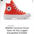 Converse Shoes | Converse Custom Chuck Taylor All Star Lugged Platform By You High Top | Color: Orange/Red | Size: 7.5