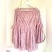 Free People Dresses | Free People Women Dress Small Mauve Ruby Lace Crochet Mini Long Blouson Sleeve | Color: Pink | Size: S