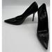 Gucci Shoes | Gucci Reptile-Embossed Leather Pointed Toe Bamboo Heel Stiletto Pump Sz 6.5b | Color: Black | Size: 6.5