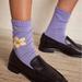 Free People Accessories | Free People Cashmere Daisy Socks Rosie Sugden One Size Purple | Color: Purple | Size: Os