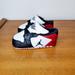 Nike Shoes | Nike Air Jordan Cherry Red Black White Velcro Baby Booties Shoes Toddler Size 3c | Color: Black/Red/White | Size: 3bb