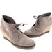 J. Crew Shoes | J. Crew Macalister Wedge Heel Suede Ankle Boots Nwot Made In Italy | Color: Gray | Size: 8