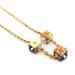 Louis Vuitton Jewelry | Louis Vuitton Collier Gambling Necklace Gold/Purple Metal | Color: Gold | Size: Chain Length:16.7in