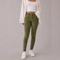 American Eagle Outfitters Jeans | Ae High Waisted Corduroy Jegging Size 10 Short | Color: Green | Size: 30