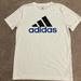 Adidas Shirts & Tops | Adidas Mens Boys White Logo Athletic Shirt Sleeve Tee Tshirt Like New Xl 18/20 | Color: Blue/White | Size: Xl (18/20) Or Men’s Medium