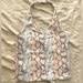 American Eagle Outfitters Tops | American Eagle Women’s Juniors Crop Top Snake Print Halter Neck Small | Color: Pink/White | Size: S