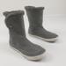 Converse Shoes | Converse All Star Beverly Boots Womens 7 Gray Leather Mid Faux Fur Lined Winter | Color: Gray | Size: 7