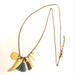 J. Crew Jewelry | J.Crew Long Horn And Tassel Multi-Pendant Necklace Brushed Gold Jcrew | Color: Gold | Size: Os