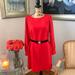 J. Crew Dresses | J Crew Red Long Sleeve Contemporary Fall Dress $148 S M 6 8 Career Preppy | Color: Orange/Red | Size: 6