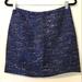 Madewell Skirts | Madewell Mini Blue And Black Metallic Skirt Size S | Color: Black/Blue | Size: S