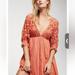Free People Dresses | New Free People Fp One Note Bella Eyelet Mini Dress In Clay S | Color: Orange | Size: S