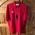 Adidas Shirts | Adidas Men's Short Sleeve 1/4 Zip - Fq1950 | Color: Red | Size: M