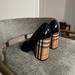 Burberry Shoes | Burberry Heels | Color: Black/Tan | Size: 7