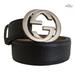 Gucci Accessories | Authentic Gucci Black Guccissima Leather Silver Interlocking G Buckle Belt 95/38 | Color: Black | Size: 95/38