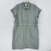 J. Crew Dresses | J Crew Dress Womens 22 Army Khaki Green Zip Front Chino Stretch Denim Utility | Color: Green | Size: 22