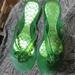 Coach Shoes | Coach Madlena Jelly Pom Pom Balls Green Wedge Sandals Slip On Size 8 Summer Shoe | Color: Green | Size: 8