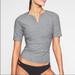 Athleta Tops | Athleta Pacifica Contoured Heather Tee | Color: Gray | Size: S