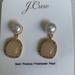 J. Crew Jewelry | J.Crew Stone And Pearl Earings | Color: Gold/White | Size: Os