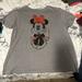 Disney Tops | Disney Minnie Mouse Gray Lightweight Short Sleeve Stretchy Womens Fit T-Shirt L | Color: Gray | Size: Lj