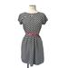 J. Crew Dresses | J. Crew Factory Striped Dress A-Line Short Sleeve Style 68389 Black White Sz 0 | Color: Black/White | Size: 0