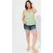Torrid Tops | New Torrid Womans Sz 5 5x Plus Crinkle Gauze Tank Floral Green Crochet Nwt | Color: Cream/Green | Size: 5x