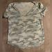 American Eagle Outfitters Tops | American Eagle Camo V Neck | Color: Green | Size: S