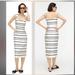 J. Crew Dresses | Jcrew Midi Striped And Lined Dress | Color: Blue/White | Size: 6