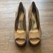 Jessica Simpson Shoes | Jessica Simpson Woman’s Open Toe Heel Size 8/1-2 | Color: Cream/Tan | Size: 8.5