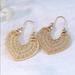 Anthropologie Jewelry | Bright Gold Tone Waterdrop Filigree Boho Huggie Hoops | Color: Gold | Size: Os