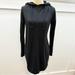 Athleta Dresses | Athleta Solitude Hoodie Sweatshirt Dress Black Small | Color: Black | Size: S