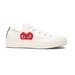 Converse Shoes | Comme Des Garons Play X Converse Large Emblem Low Top Canvas Sneakers Off White | Color: Red/White | Size: 6