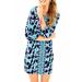 Lilly Pulitzer Dresses | Lilly Pulitzer Beacon Alpaca My Bags Blue 3/4 Length Sleeve Mini Dress | Color: Blue/White | Size: S