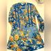 Anthropologie Dresses | Anthropologie Gaina Printed Dress By Tiny | Color: Blue/Yellow | Size: M