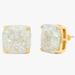 Kate Spade Jewelry | Kate Spade Opal Glitter Square Stud Earrings | Color: Gold | Size: Os