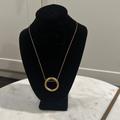 Madewell Jewelry | Madewell Gold Metal Circle Pendant Necklace | Color: Gold | Size: Os