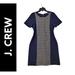 J. Crew Dresses | J.Crew Woman Size 6 Navy Blue Short Sleeves Front Striped Zipper Back Scoopneck | Color: Blue/White | Size: 6