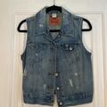 Levi's Jackets & Coats | Levi Distressed Jean Vest | Color: Blue | Size: M
