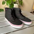 Vans Shoes | Black W/Pink Hi-Top Zipper-Back Vans “Missy”Size 13 | Color: Black/Pink | Size: 13g